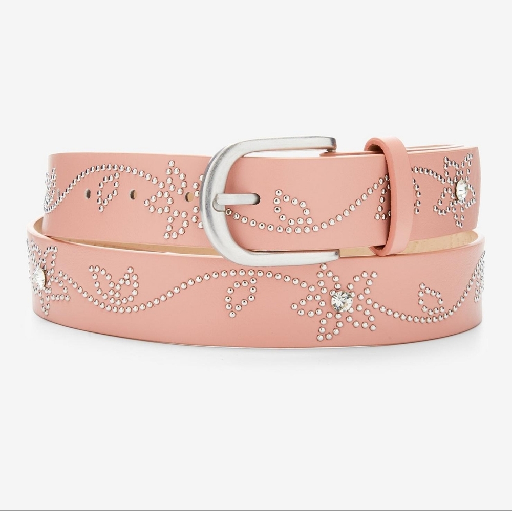 Pastel Pink Floral Bling Belt Hot Topic Size Small